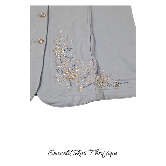 Vintage quaker factory terry jacket embellished jacket size xs. Free shipping - Picture 6 of 9